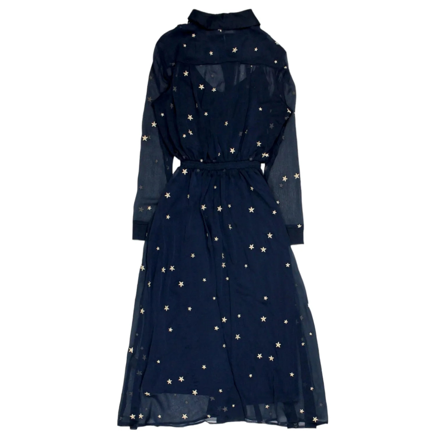 Hush Navy/Gold Gloria Embroidered Dress