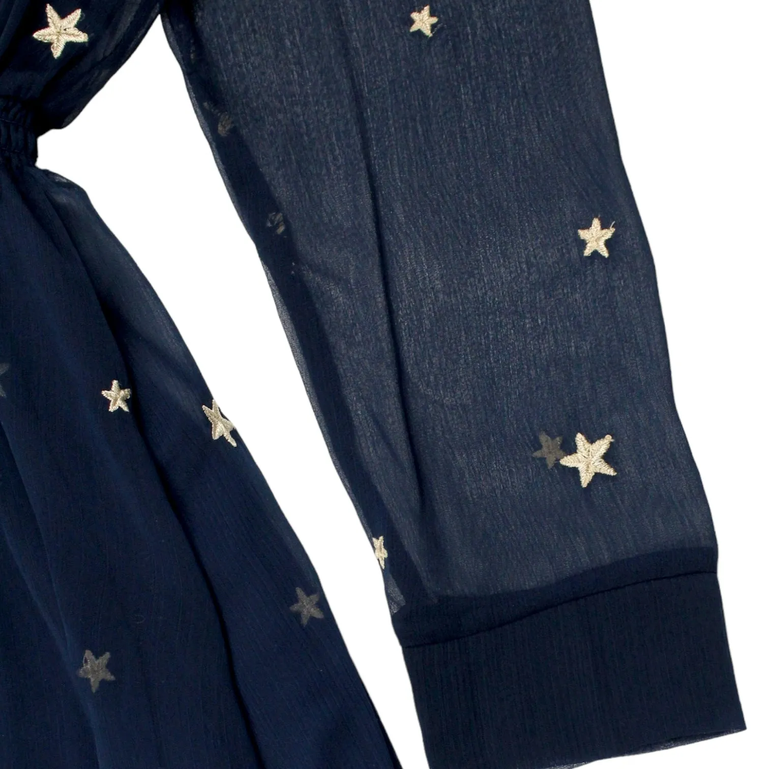 Hush Navy/Gold Gloria Embroidered Dress