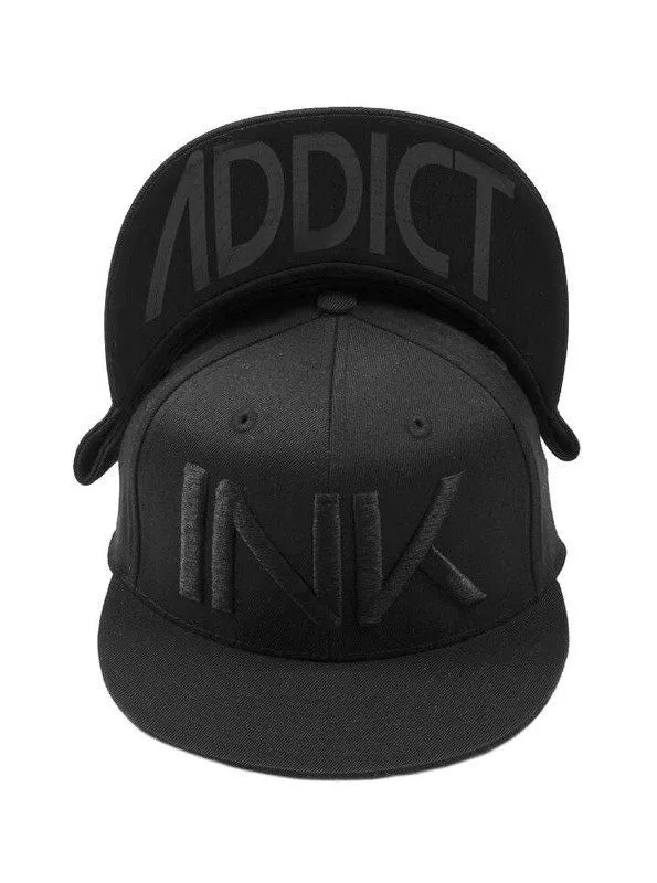 INK Fitted Flat Brim Hat (Black/Black)