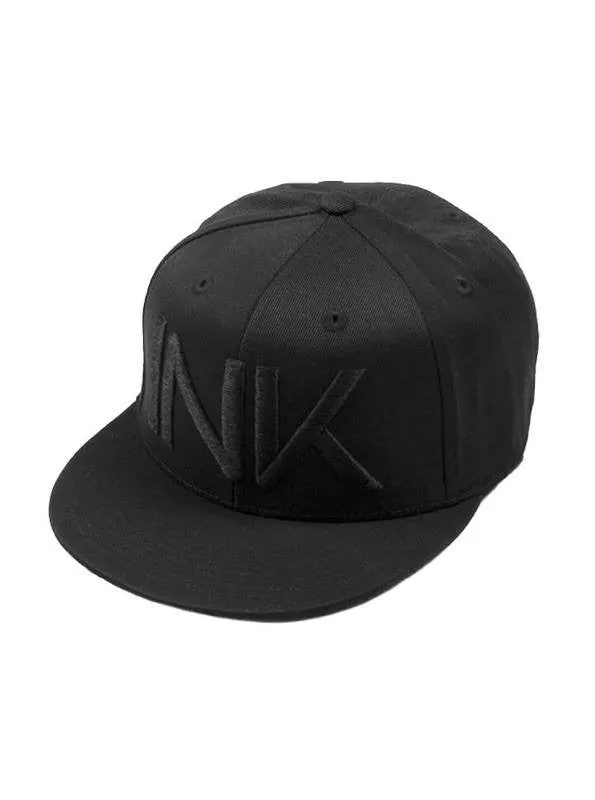 INK Fitted Flat Brim Hat (Black/Black)