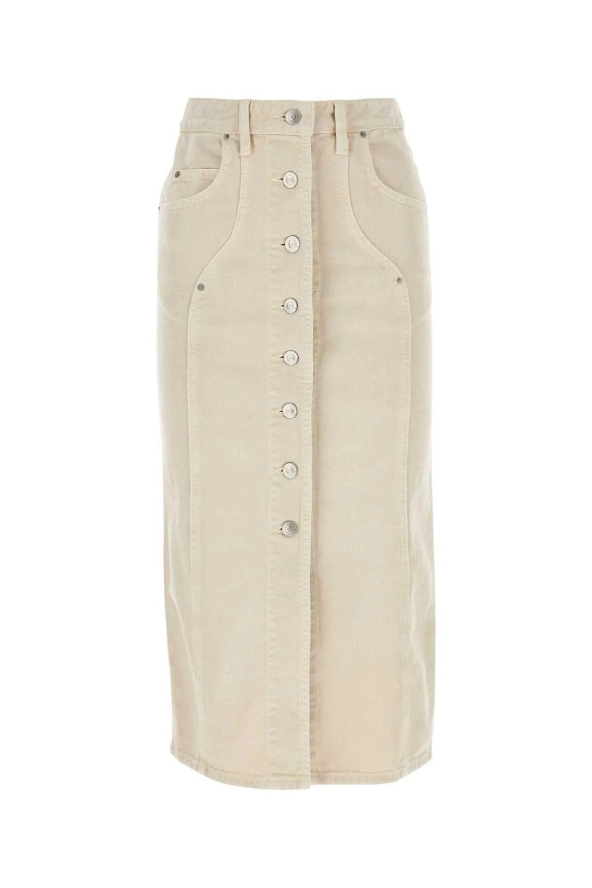 Isabel Marant Etoile Ivory Denim Vandy Skirt