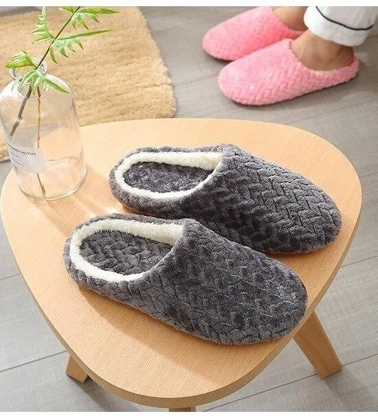 Jacquard Japanese Style Women's Soft Bottom Non-slip Wooden House Slippers