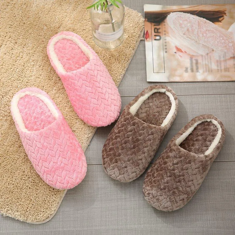 Jacquard Japanese Style Women's Soft Bottom Non-slip Wooden House Slippers