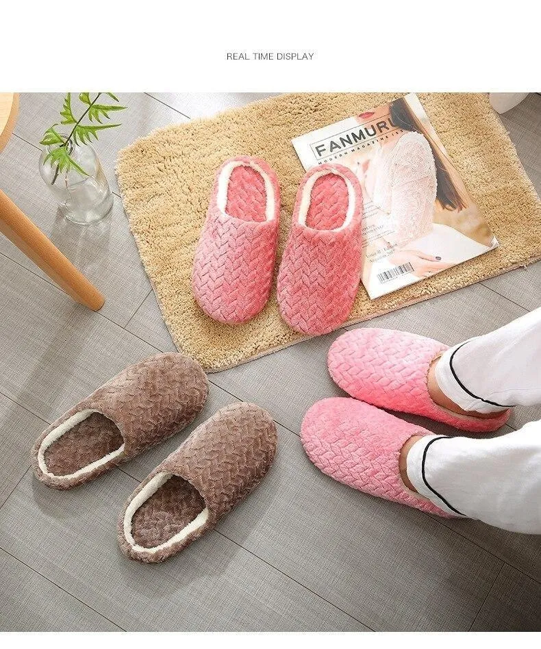 Jacquard Japanese Style Women's Soft Bottom Non-slip Wooden House Slippers