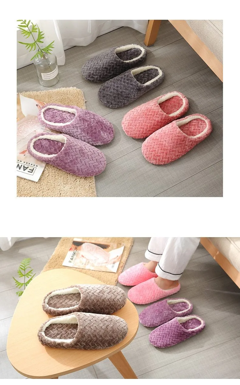 Jacquard Japanese Style Women's Soft Bottom Non-slip Wooden House Slippers