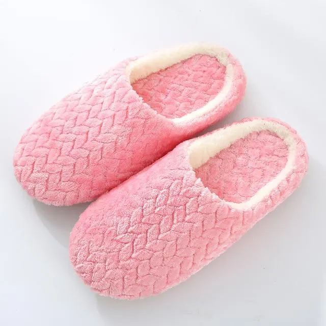 Jacquard Japanese Style Women's Soft Bottom Non-slip Wooden House Slippers