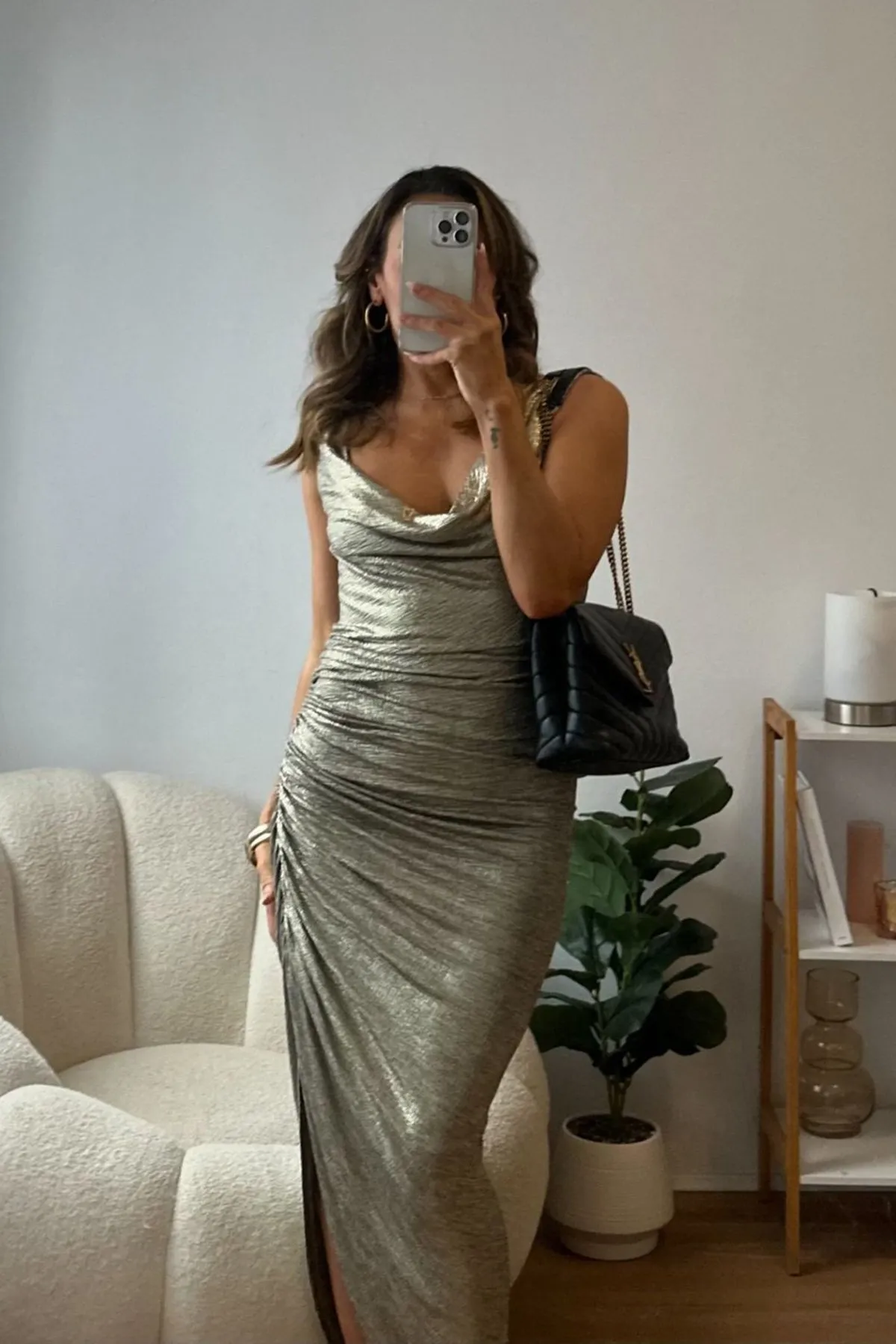 Jemima Midi Dress - Gold