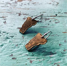 Jennifer Kahn Jewelry - Tiny Brass Vermont Earrings