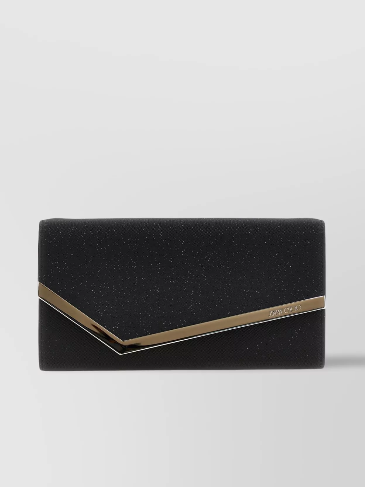 Jimmy Choo   Rectangular clutch with chain strap and gold-tone hardware