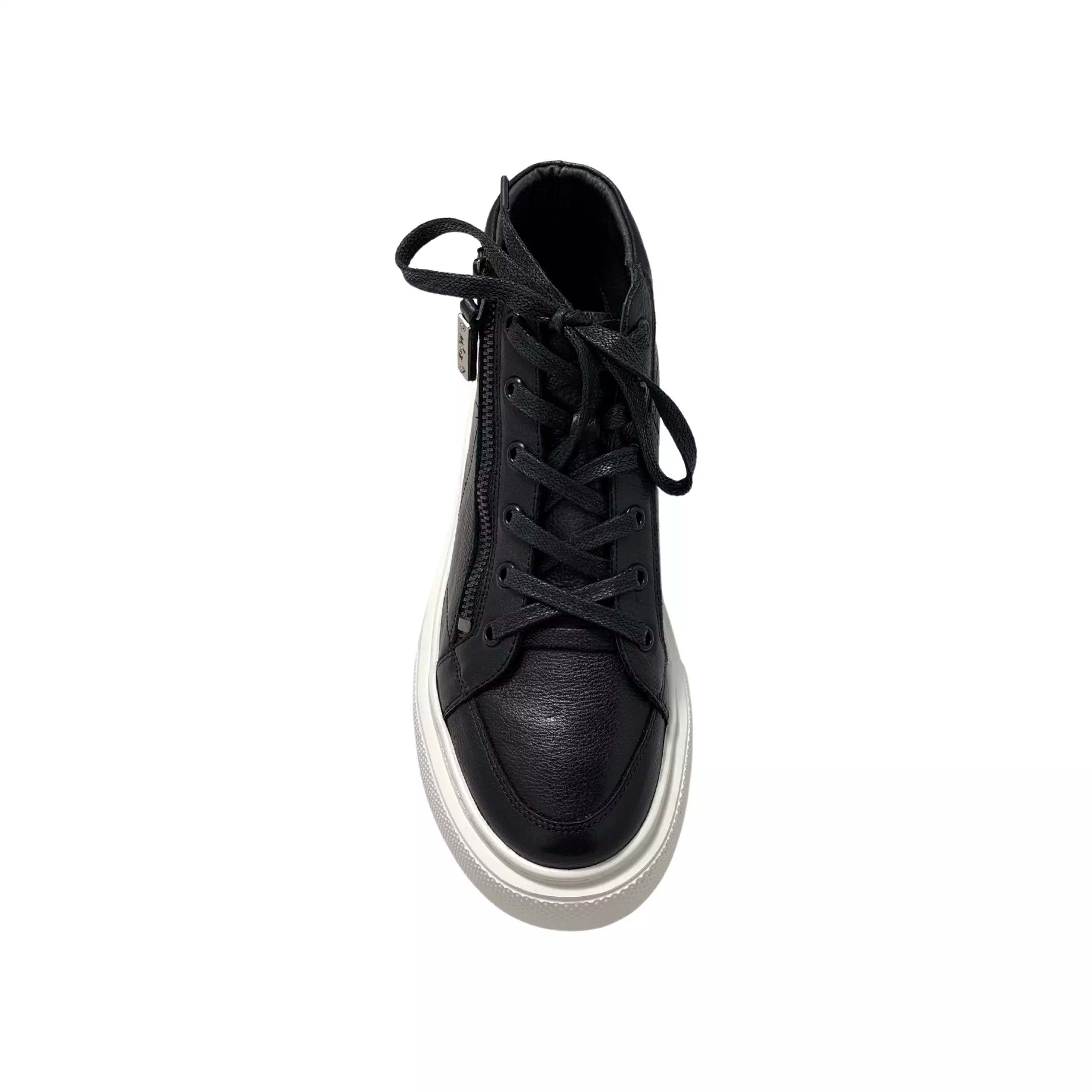 Juniper Black/White Leather Sneaker