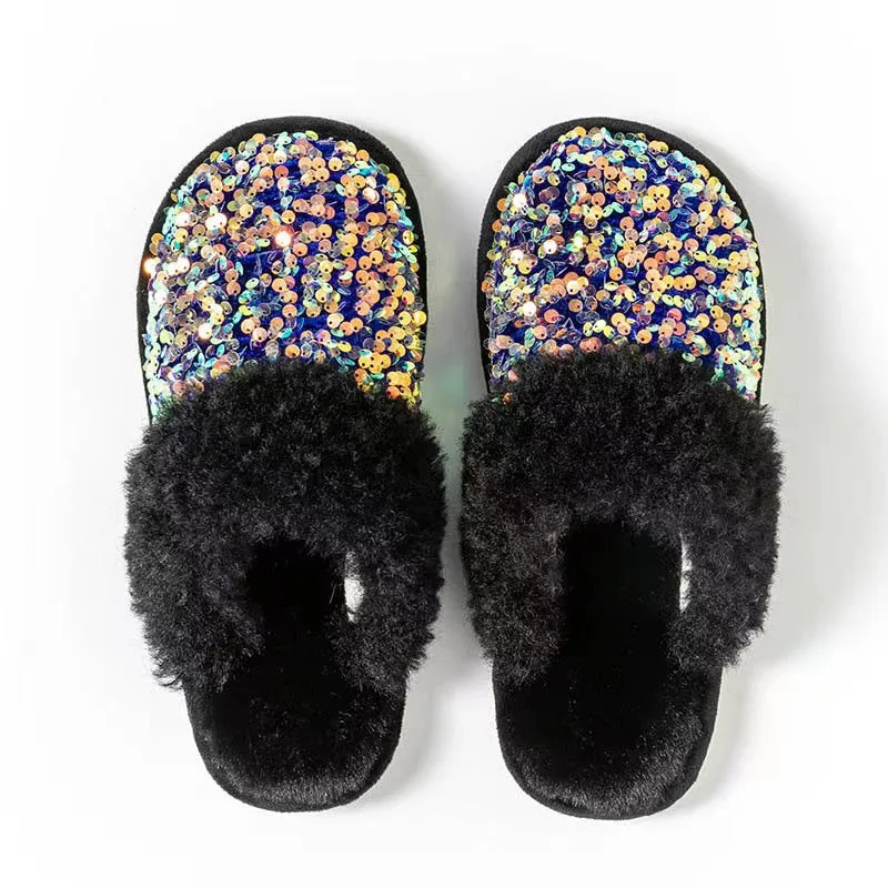 Kaelie Sequined Glampers in Black