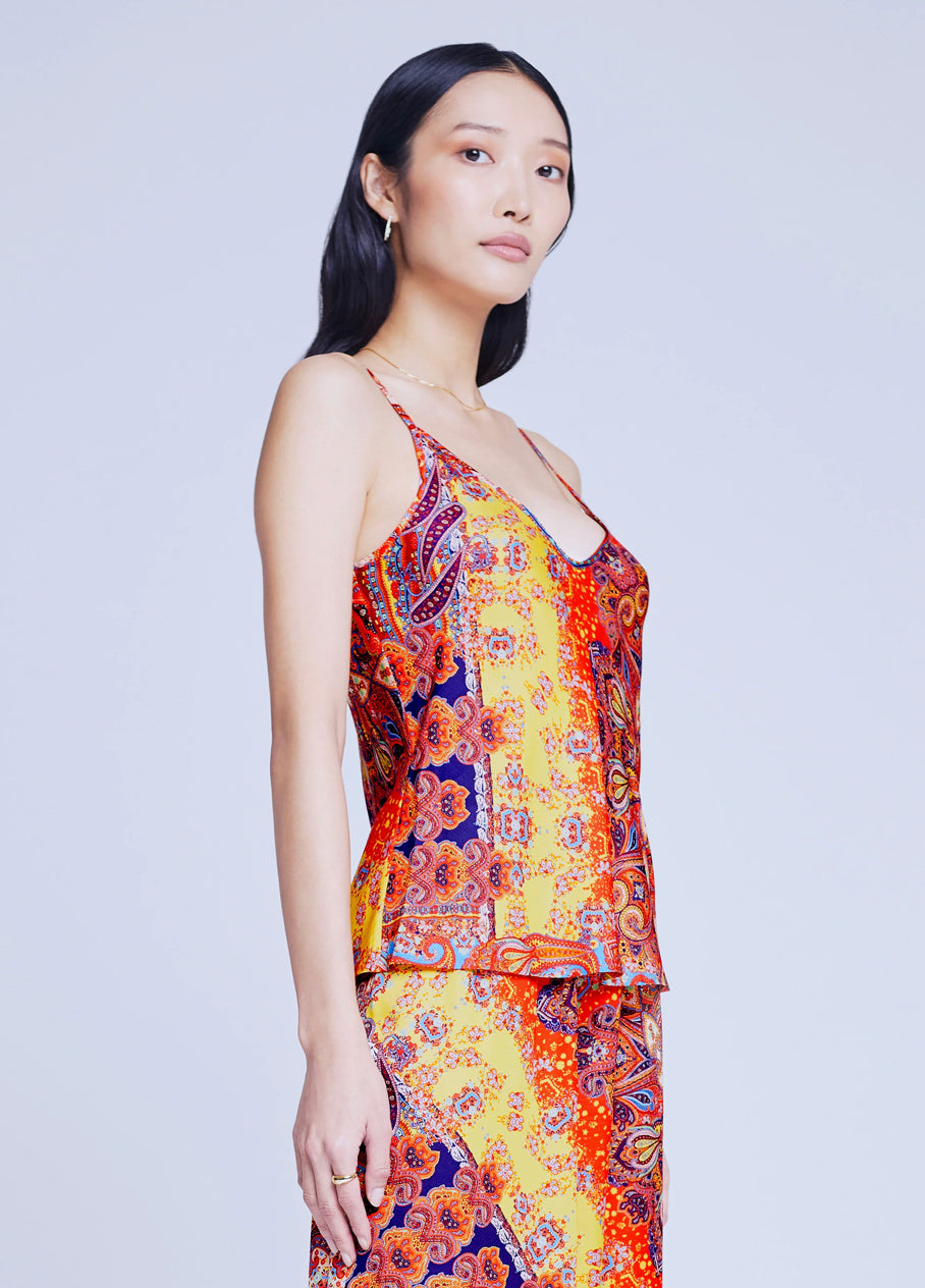 L’agence - Lexi Camisole Tank - Multi Paisley Scarf