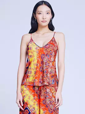 L’agence - Lexi Camisole Tank - Multi Paisley Scarf