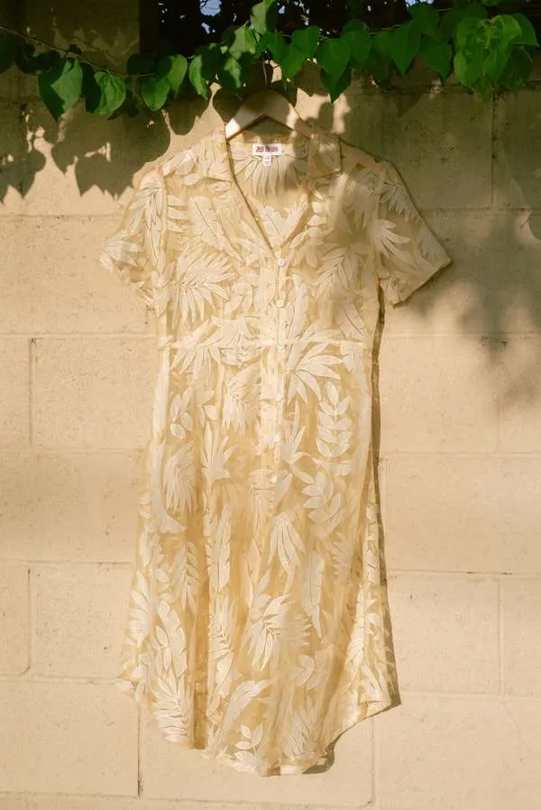 Laguna Dress - Gold Ferns