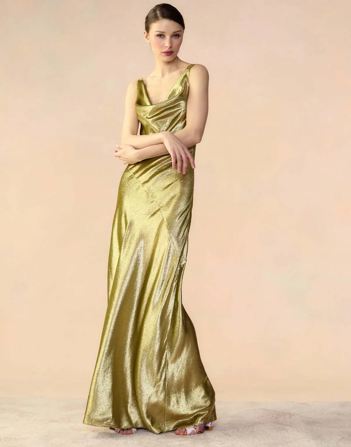 Lam Dress - Liquid Gold