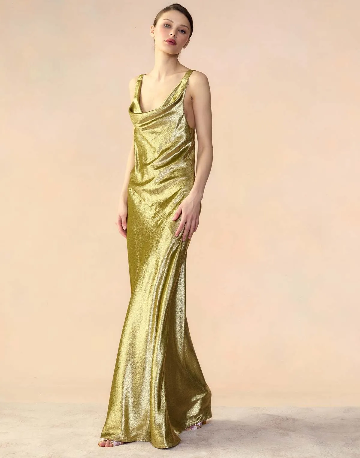 Lam Dress - Liquid Gold