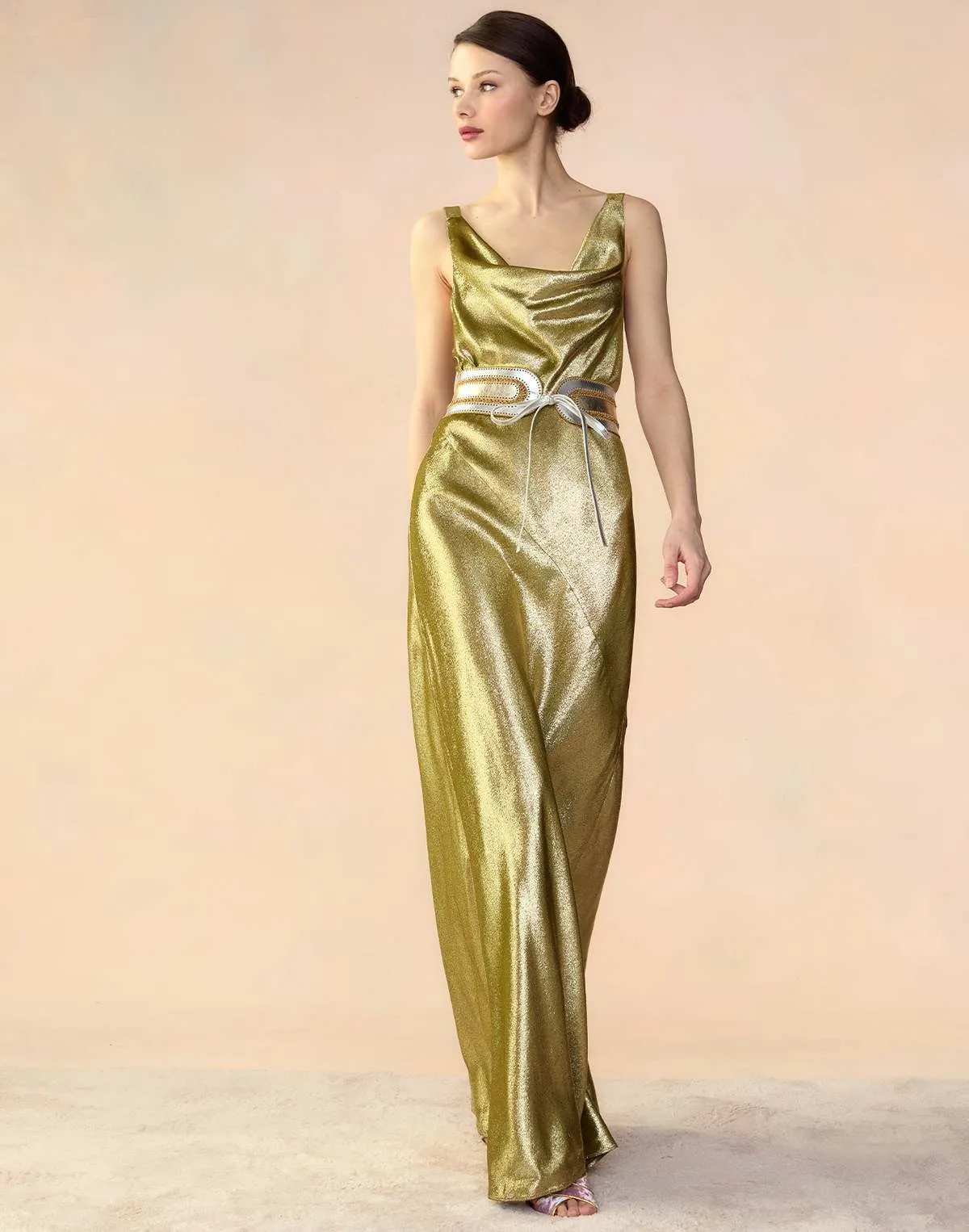 Lam Dress - Liquid Gold