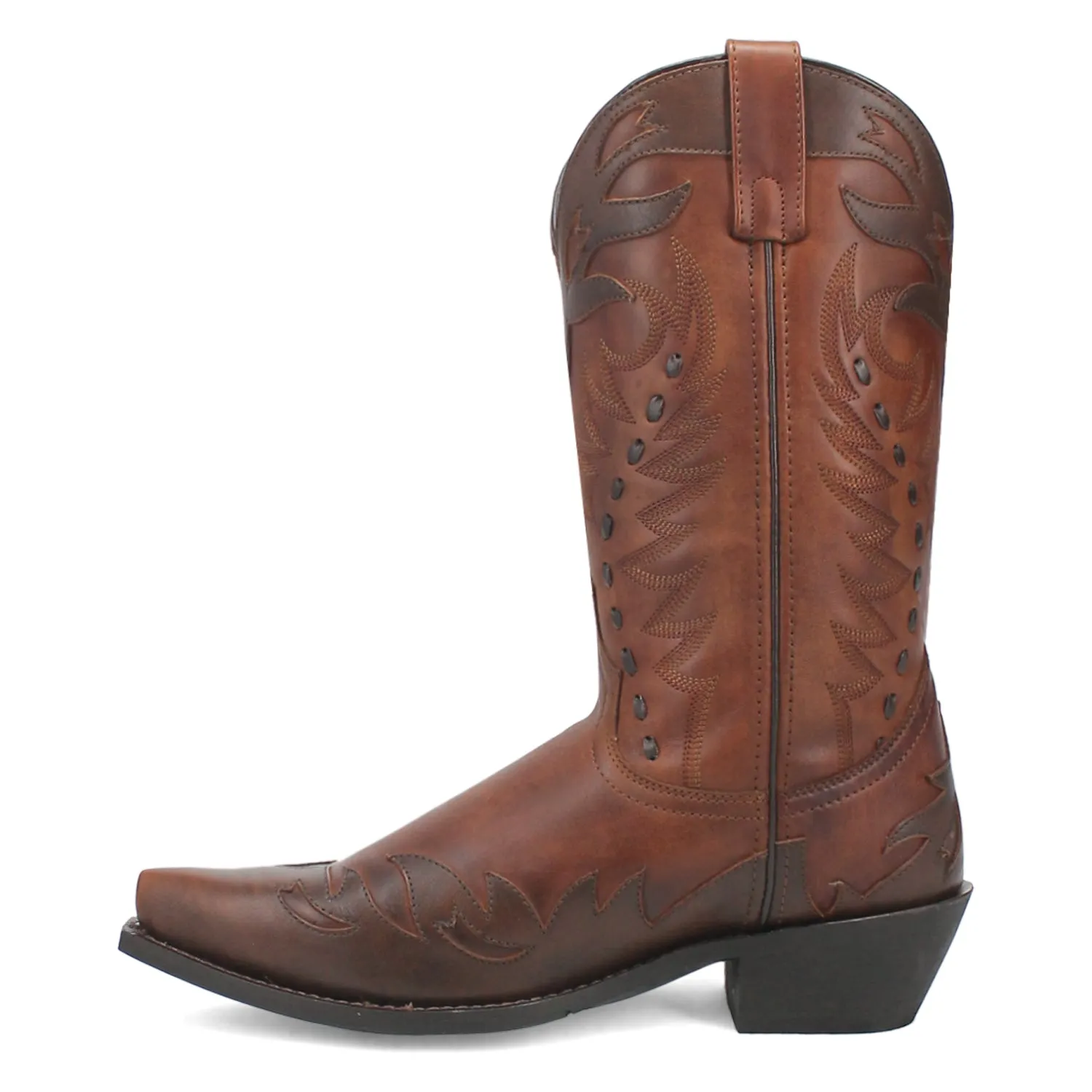 Laredo Mens Gentry Antique Tan Leather Cowboy Boots