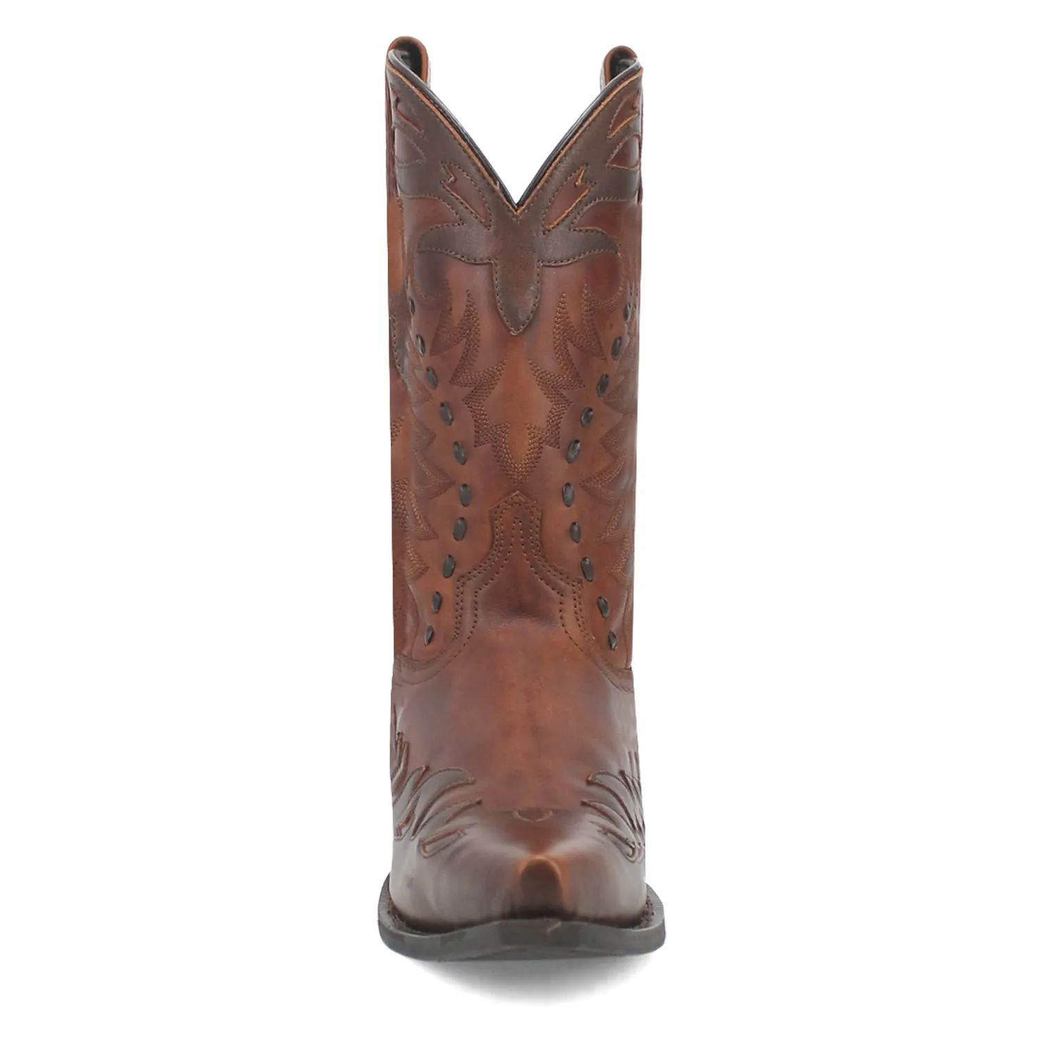 Laredo Mens Gentry Antique Tan Leather Cowboy Boots