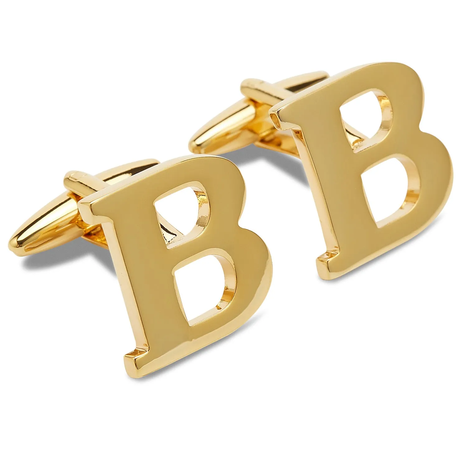 Letter B Gold Cufflinks