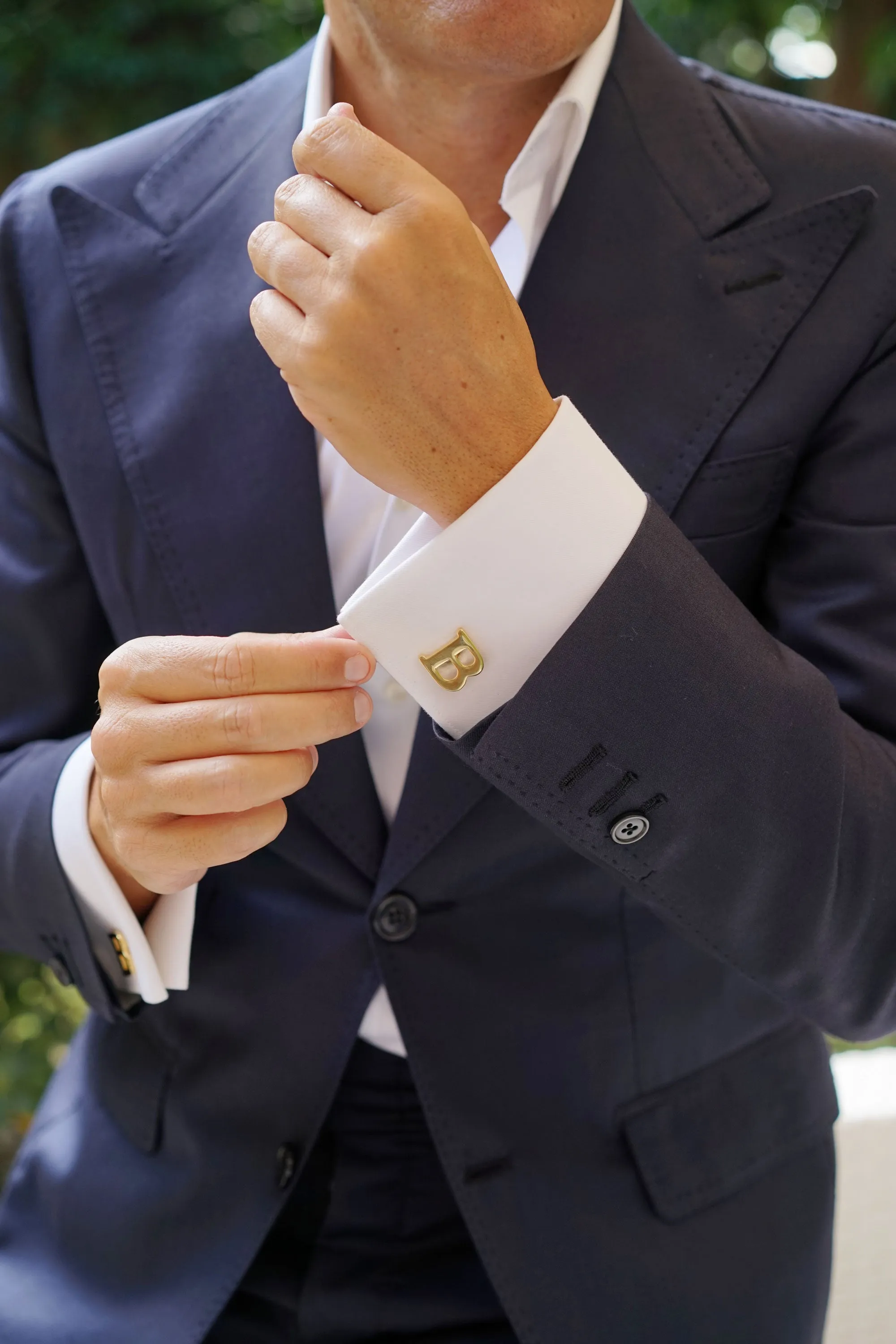 Letter B Gold Cufflinks