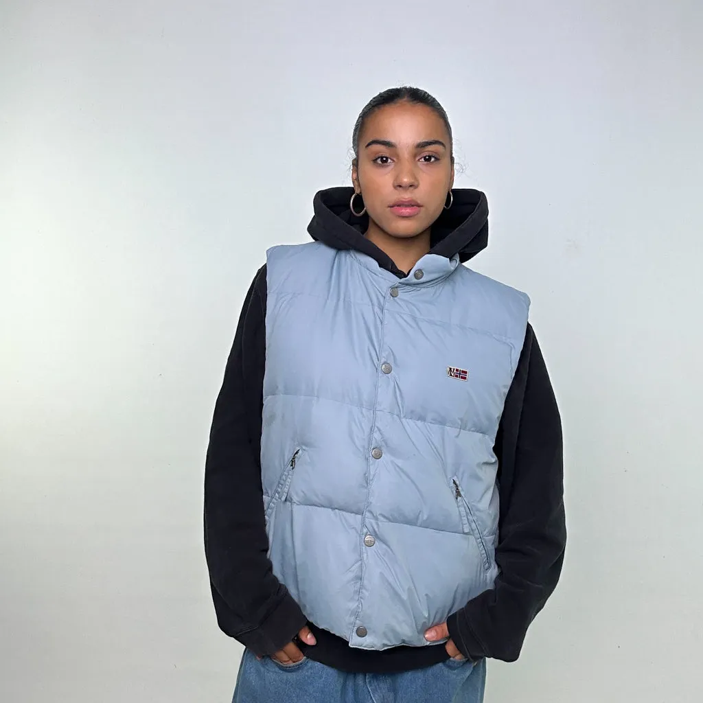 Light Blue 90s Napapijri Puffer Jacket Coat Gilet (L)