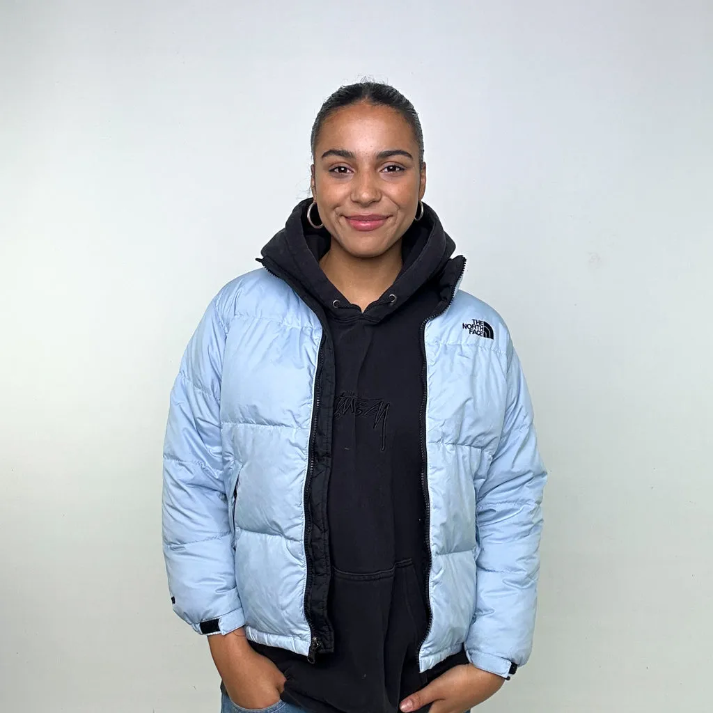 Light Blue 90s The North Face Puffer Jacket Coat (XS)