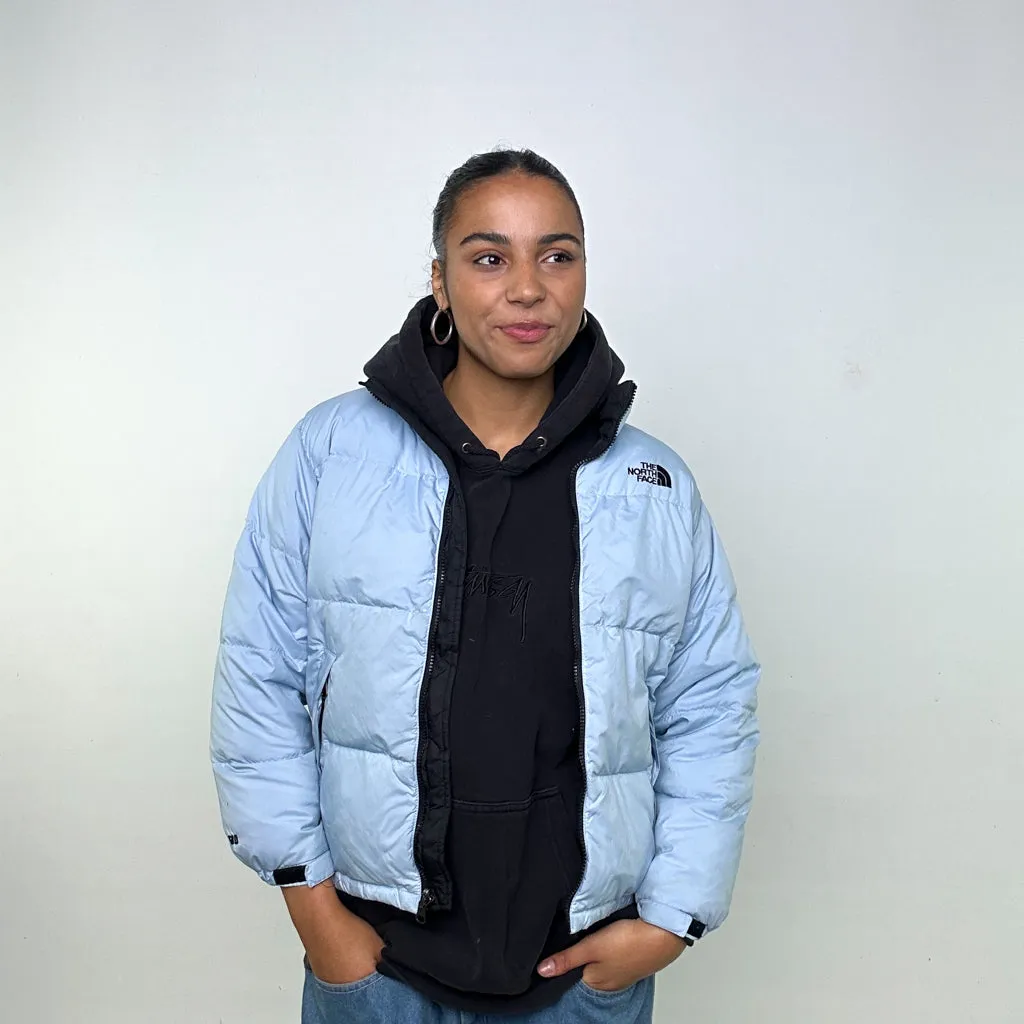 Light Blue 90s The North Face Puffer Jacket Coat (XS)