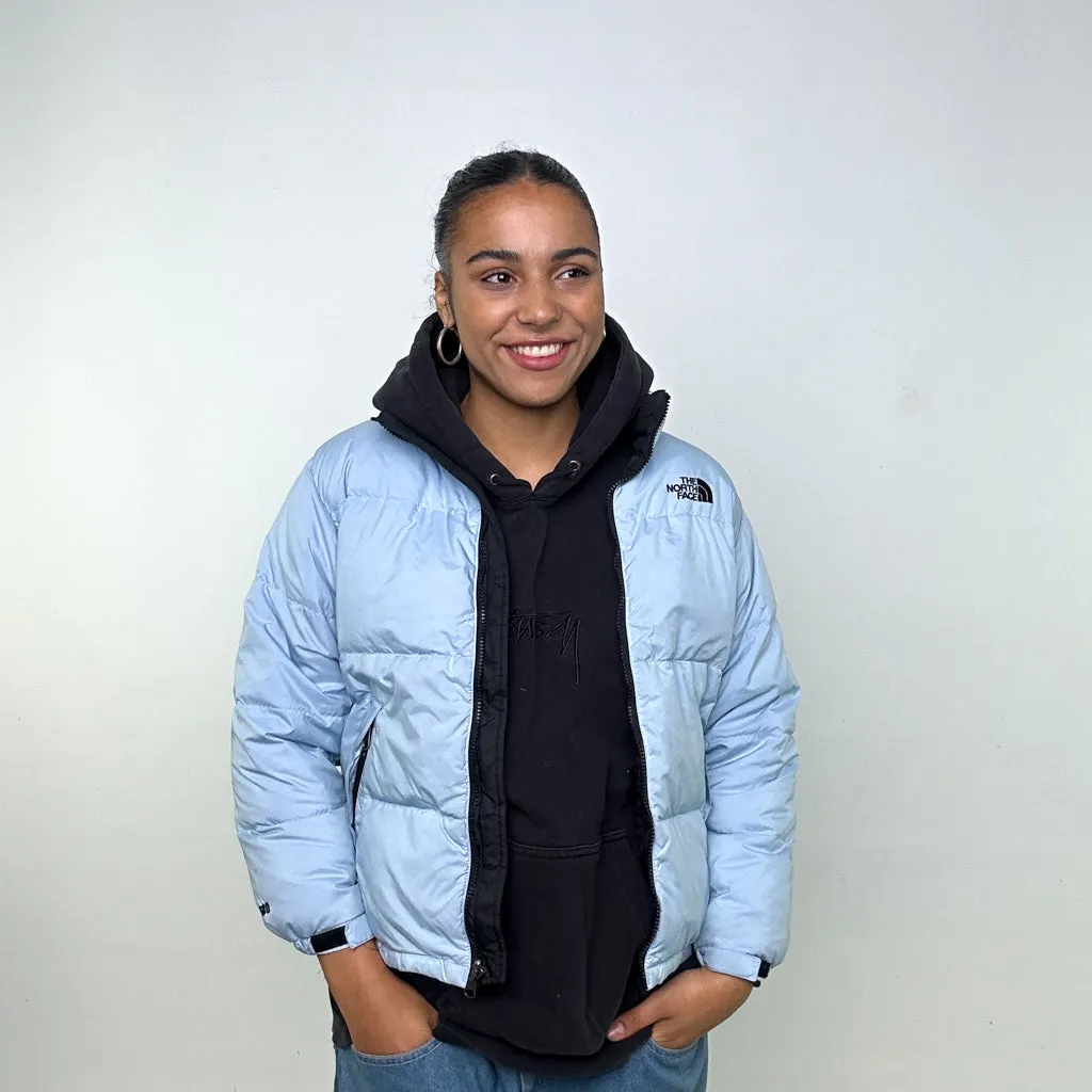 Light Blue 90s The North Face Puffer Jacket Coat (XS)