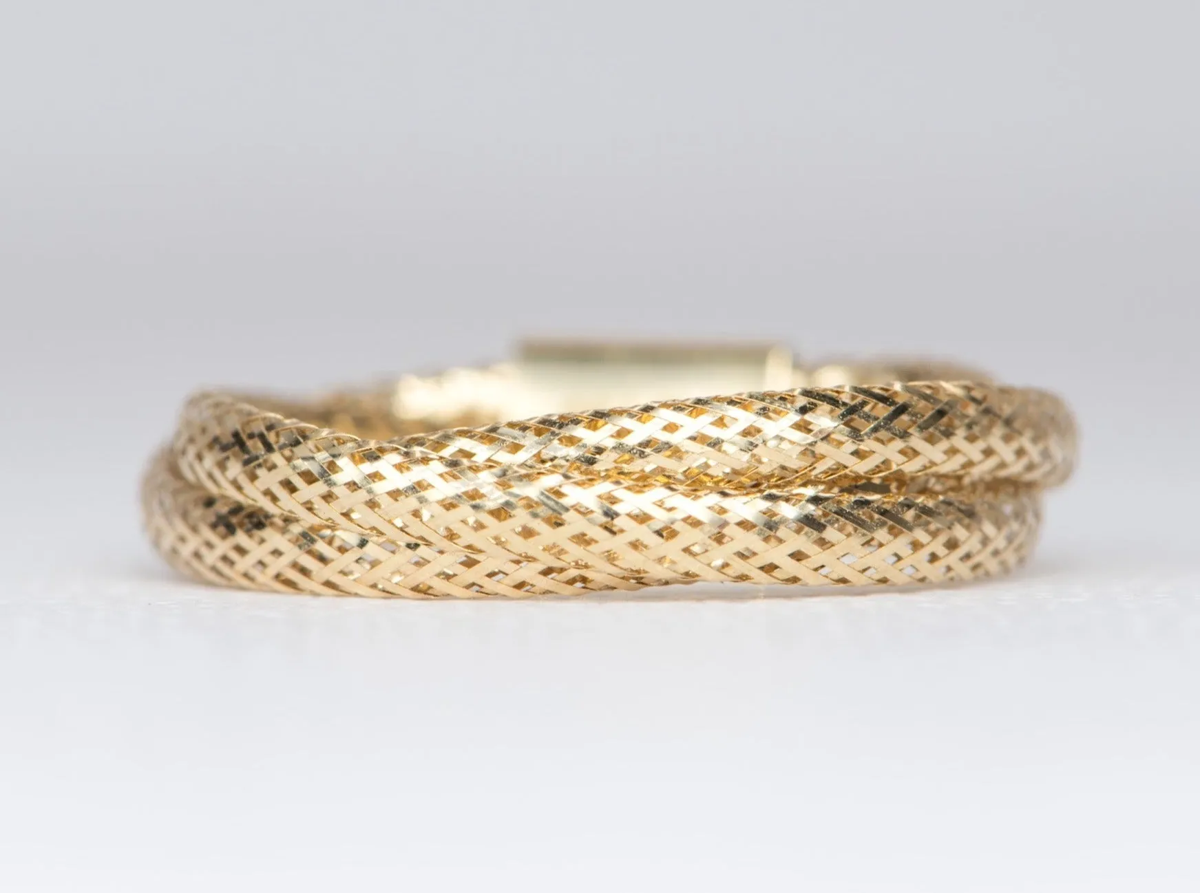 Light Weight 3-Strand Braided Ring 18K Gold R6384