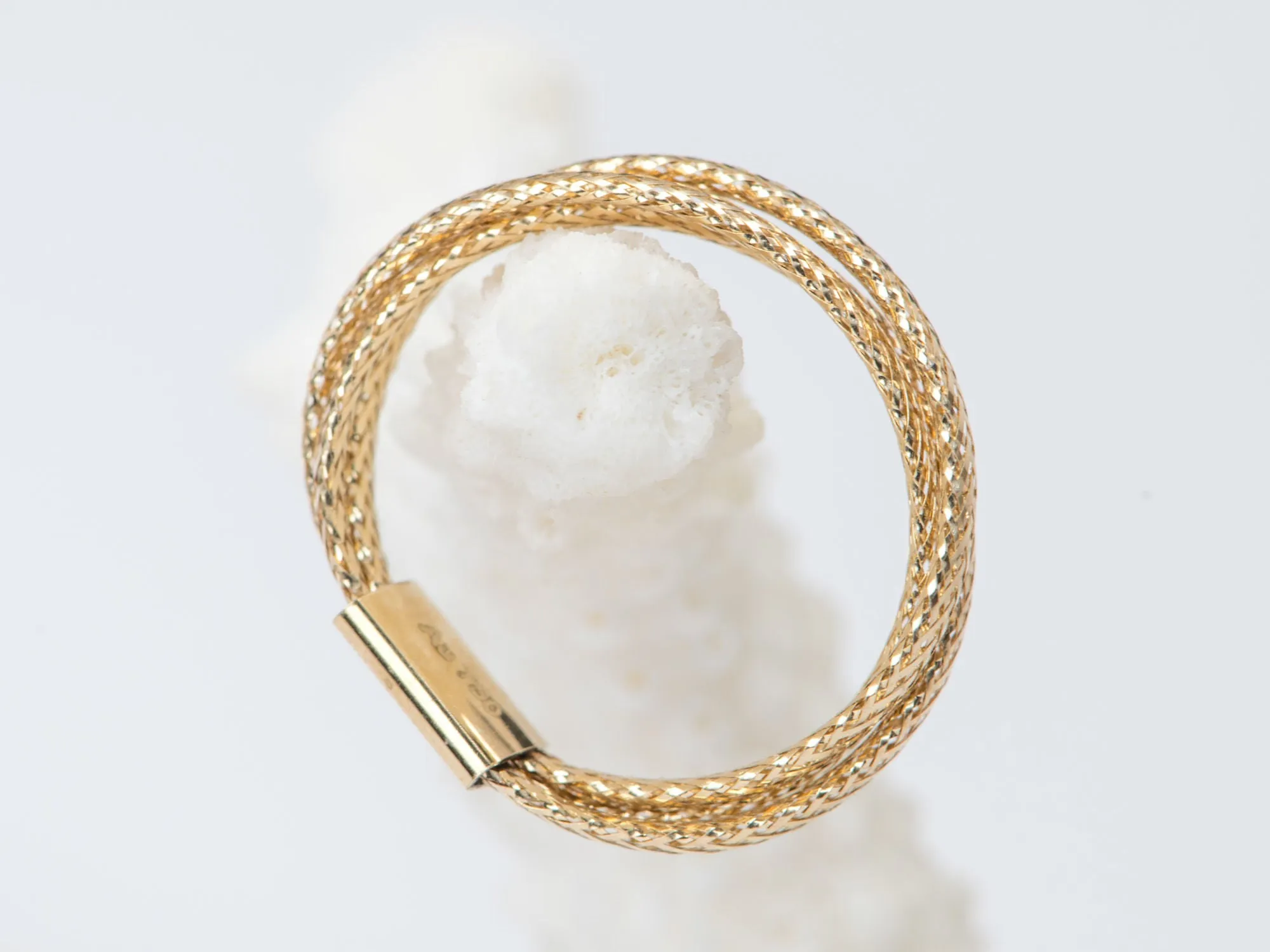 Light Weight 3-Strand Braided Ring 18K Gold R6384