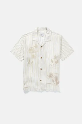 Lily Stripe Cuban Ss Shirt Camel