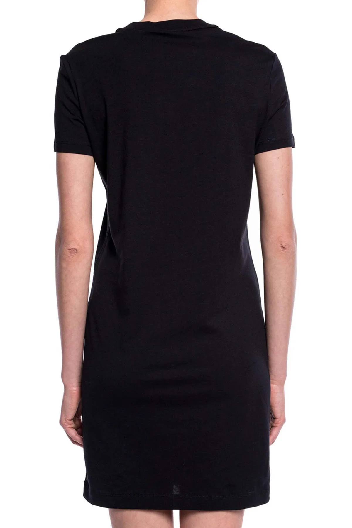 Logo Short Sleeve T-Shirt Dress - Black/Gold