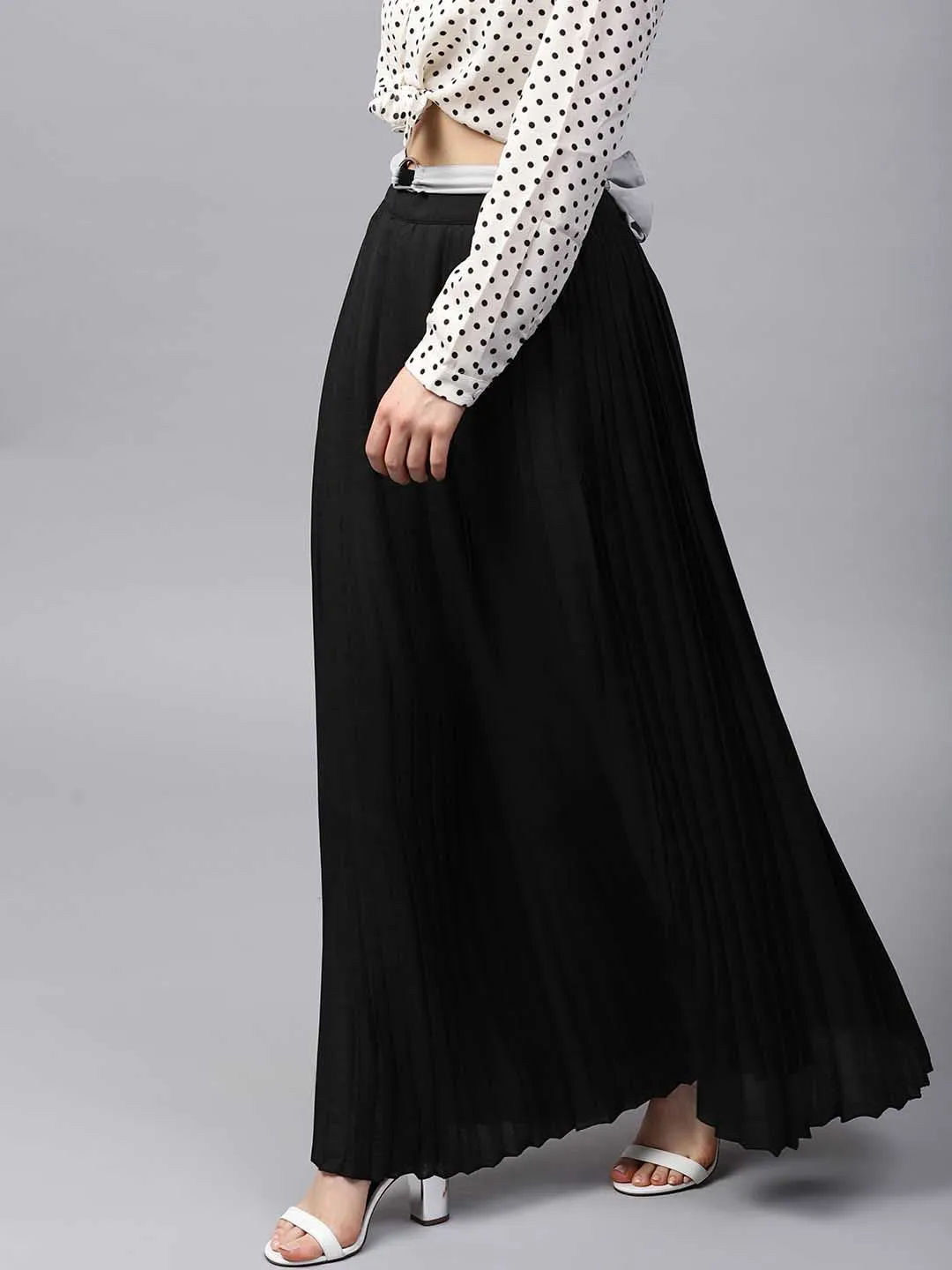 Long Pleated Skirt