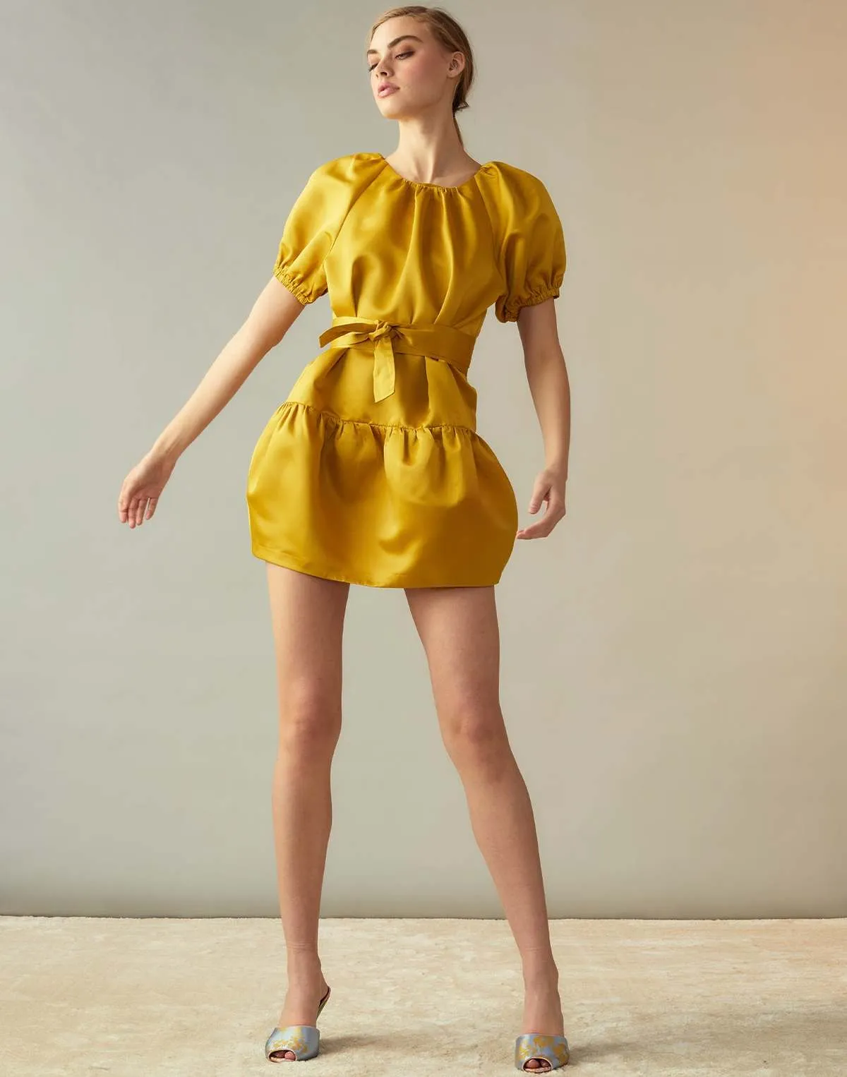 Luna Dress - Gold Yellow