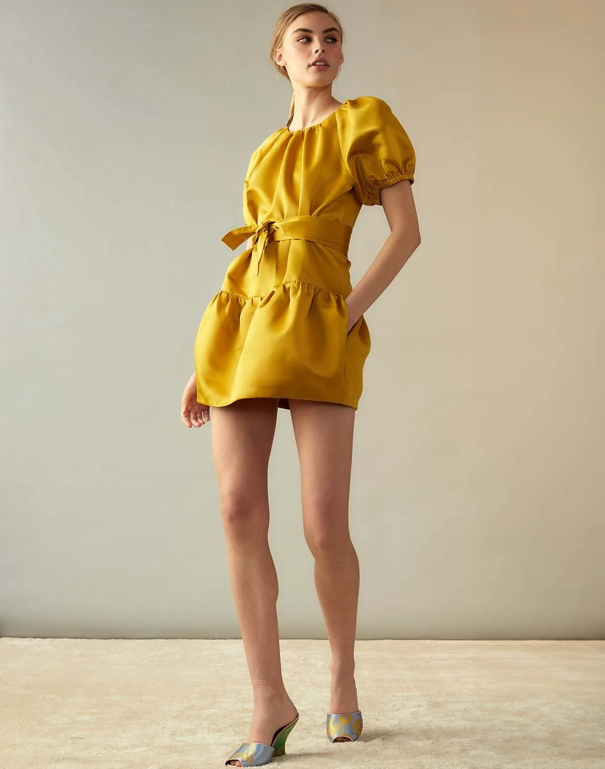 Luna Dress - Gold Yellow