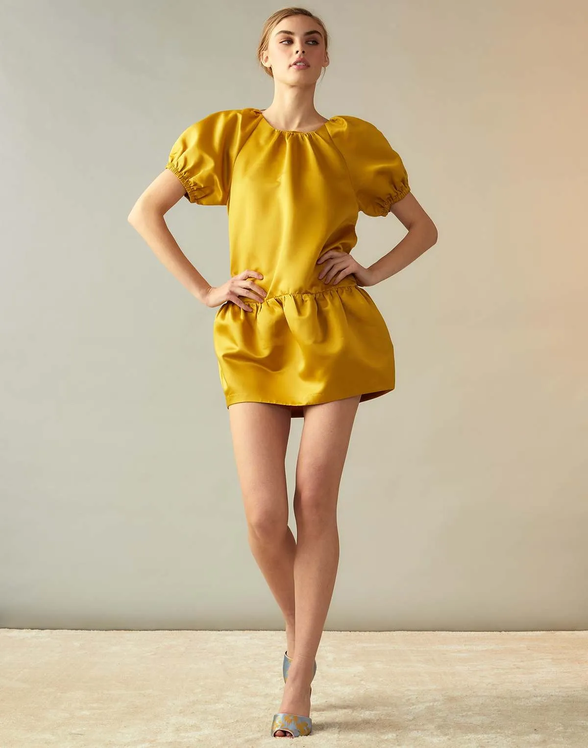 Luna Dress - Gold Yellow