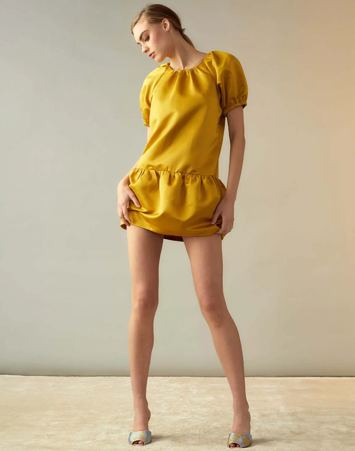 Luna Dress - Gold Yellow