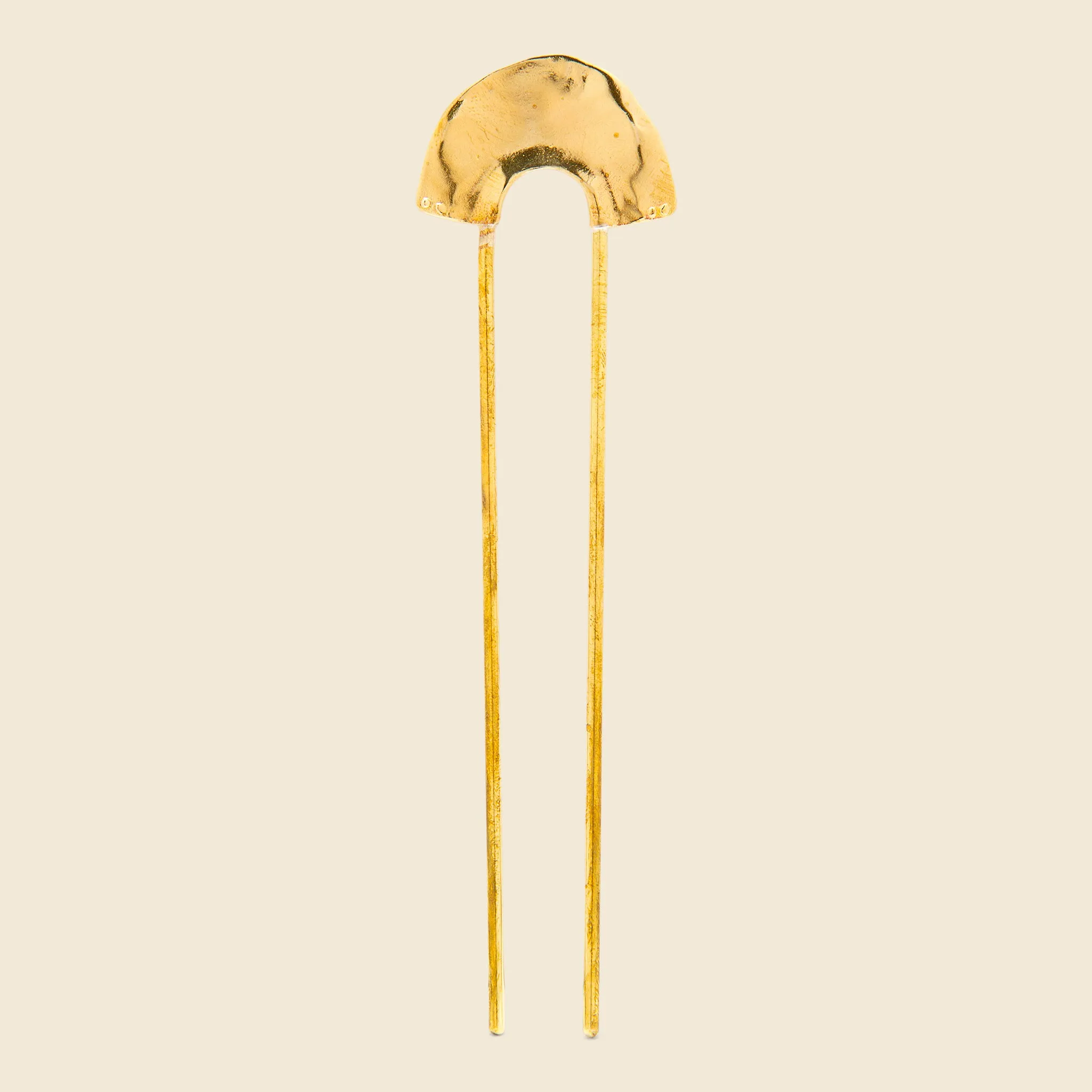 Luna Hairpin - Brass