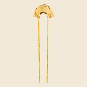 Luna Hairpin - Brass