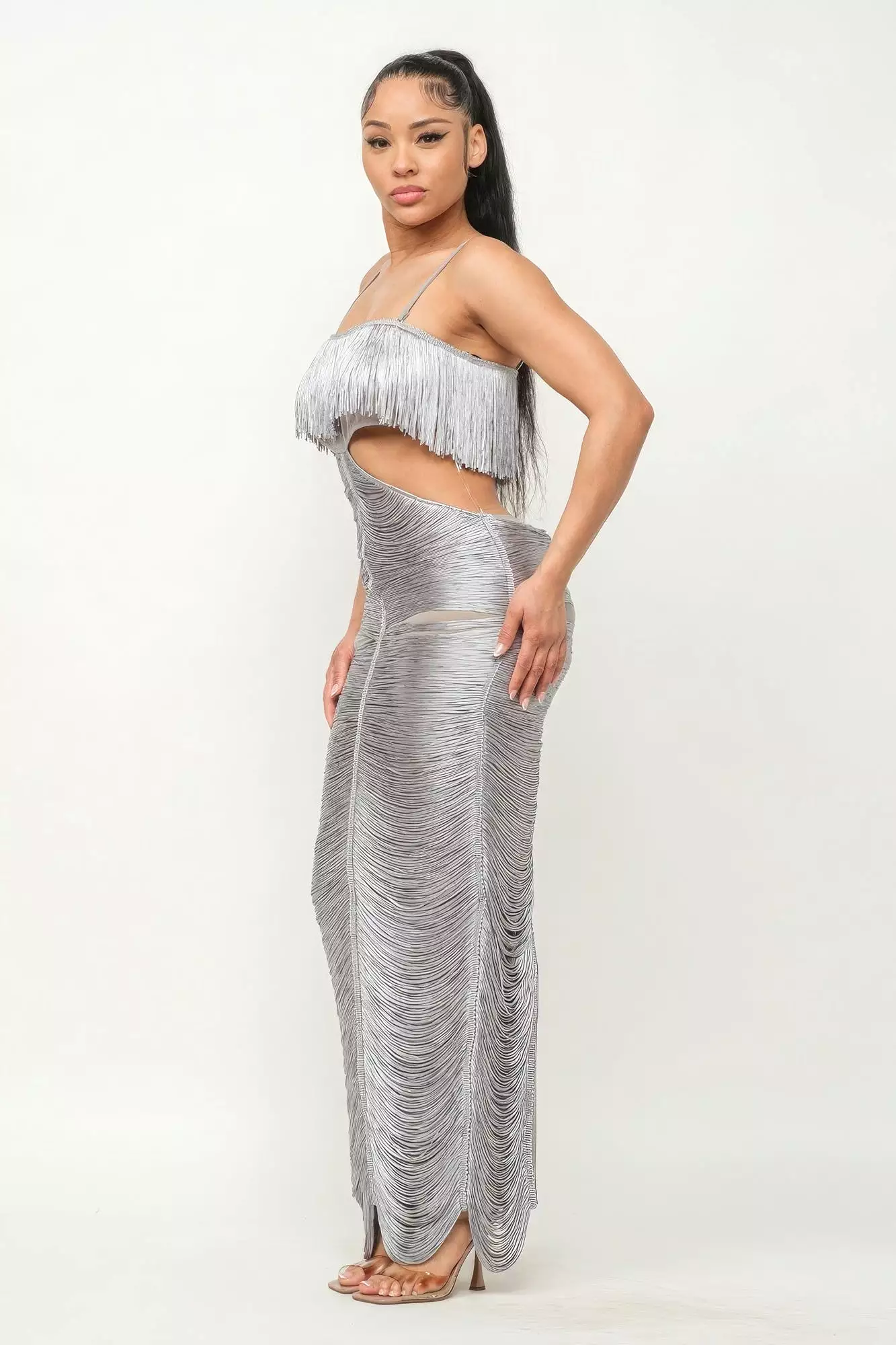 Lux Fringe Maxi Dress