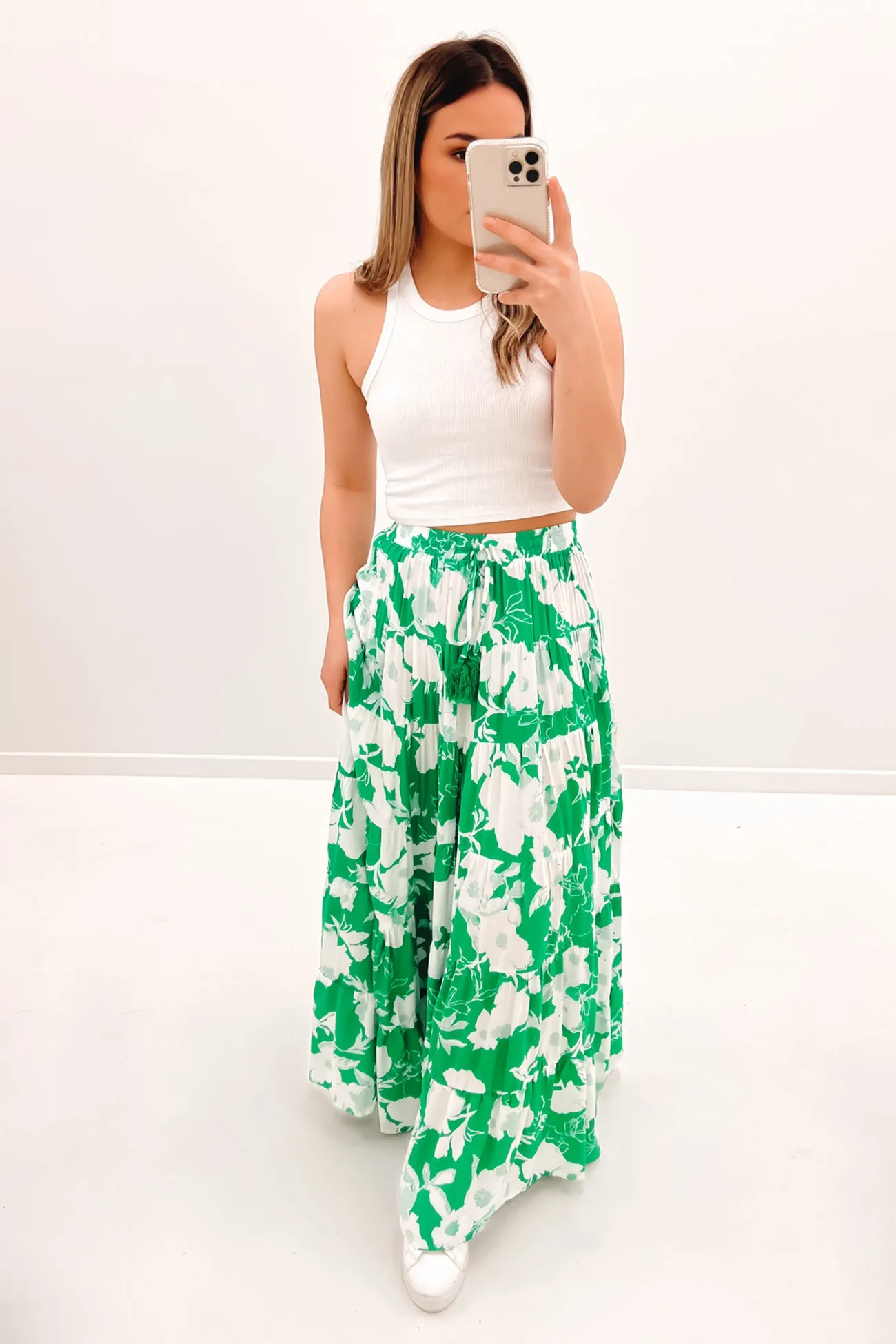 Lyrah Maxi Skirt Green