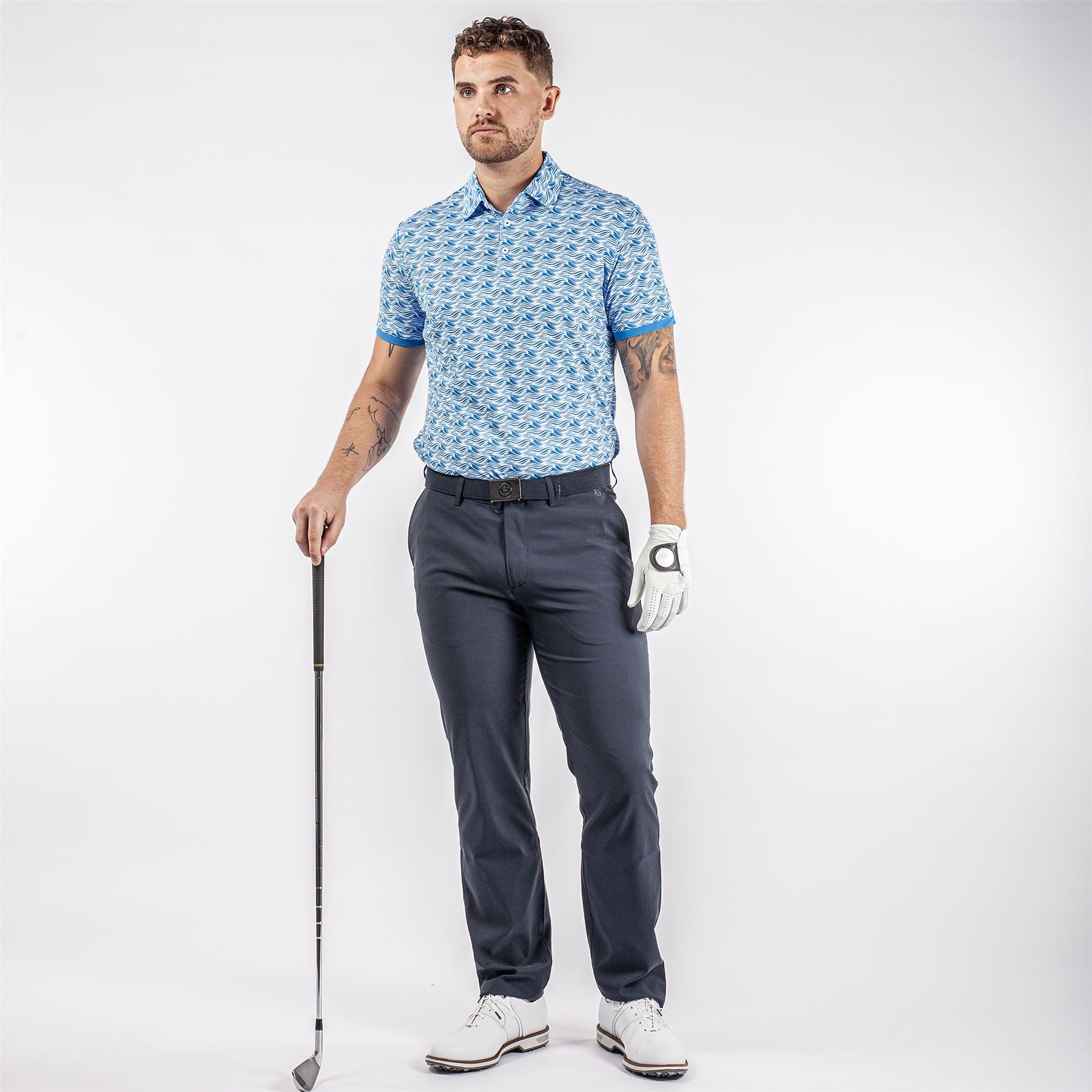 Madden Ventil8+ Stretch Regular FIt Polo Blue/White - AW23