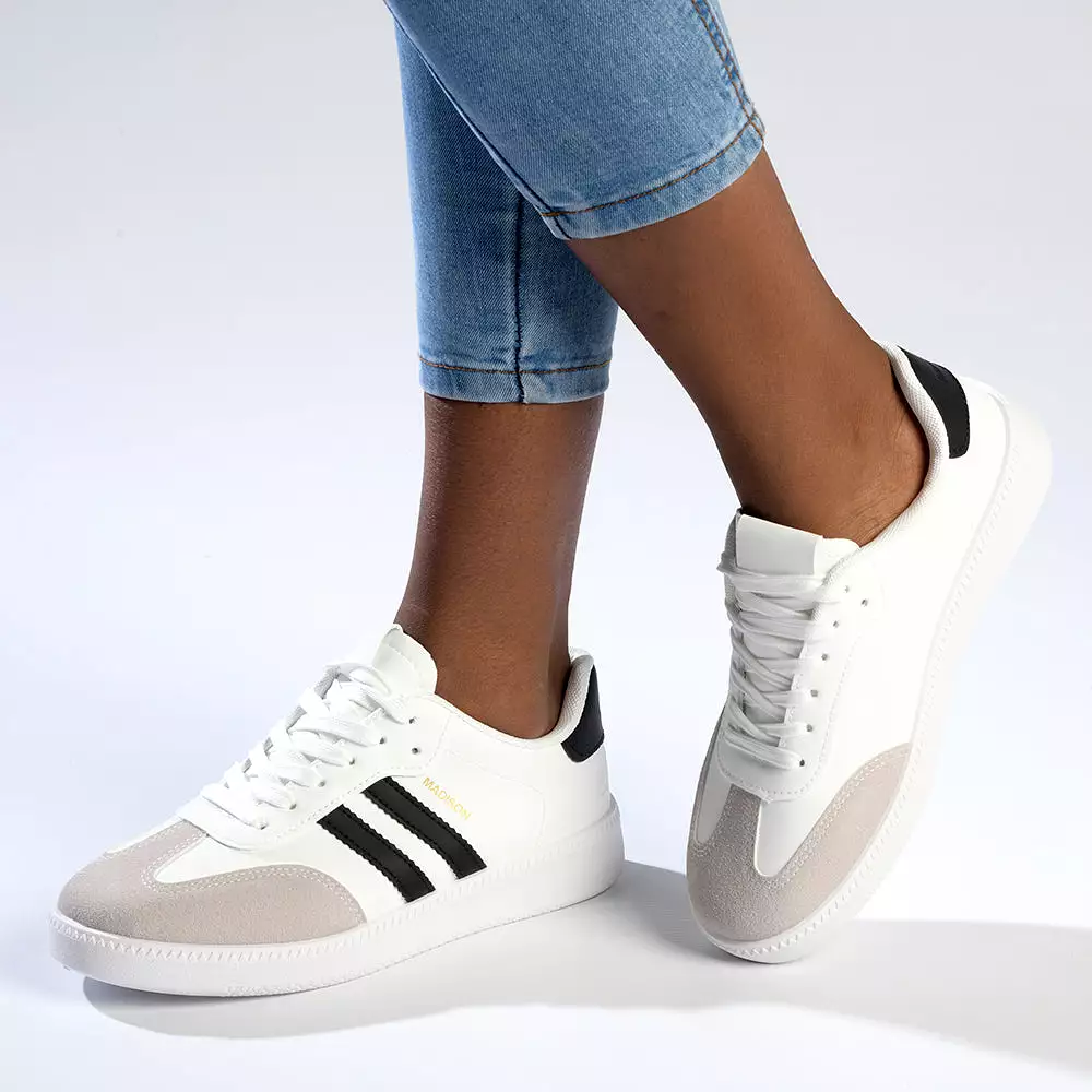 Madison Ariella Fashion Sneaker - White / Black