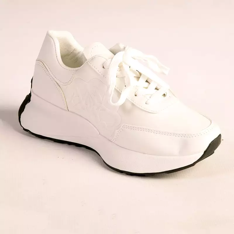 Madison Petals Sneaker - White Mono