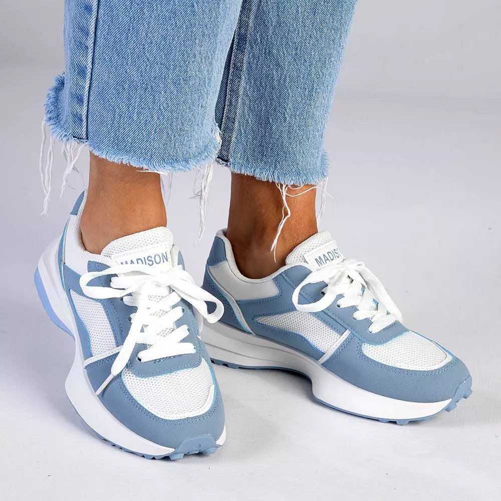 Madison Simone Lace Up  Sneaker - Blue Multi