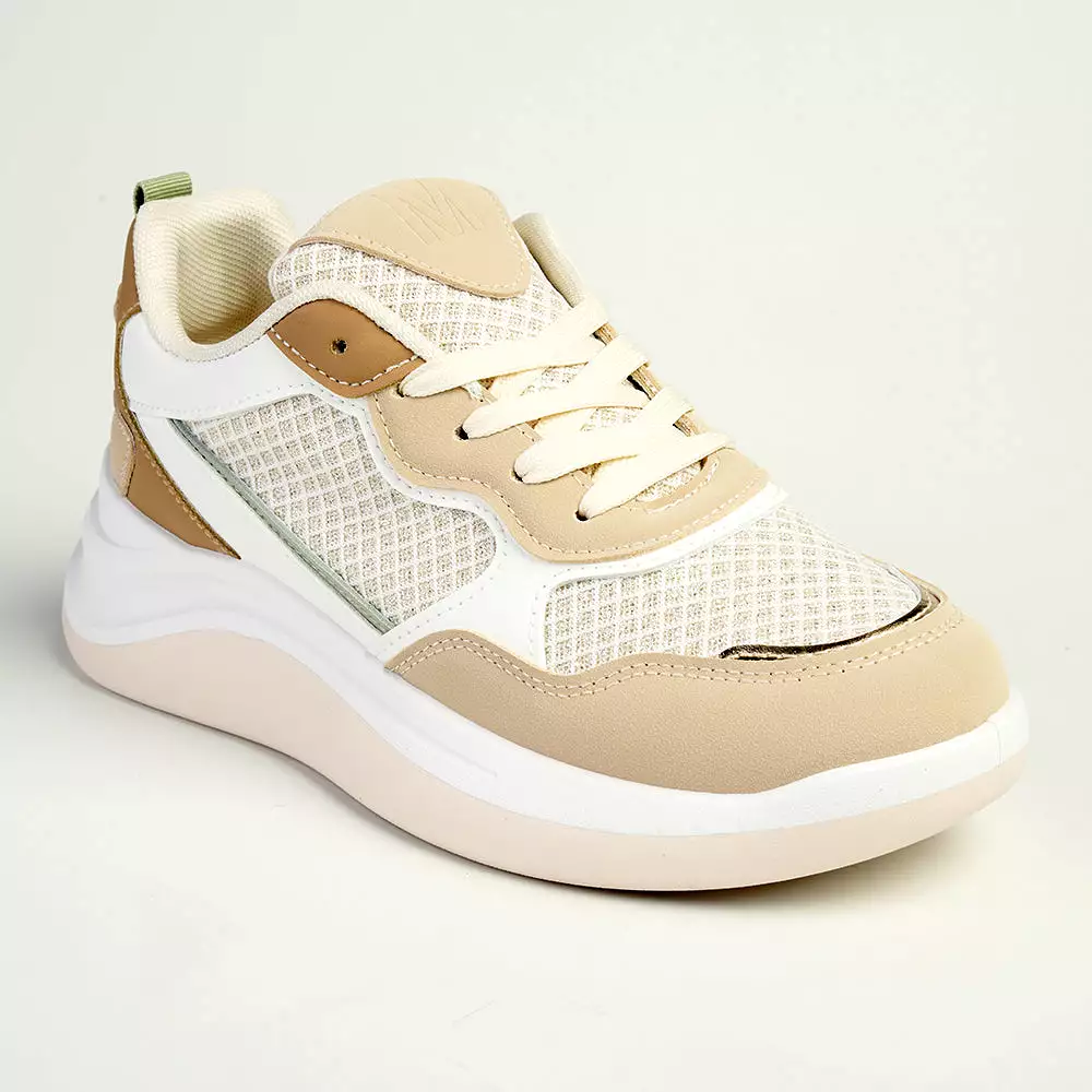 Madison Tanya Mesh Fashion Sneaker - Nude/Multi Colour