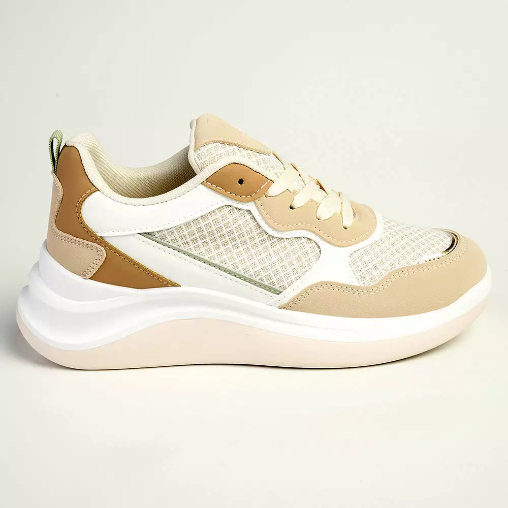 Madison Tanya Mesh Fashion Sneaker - Nude/Multi Colour