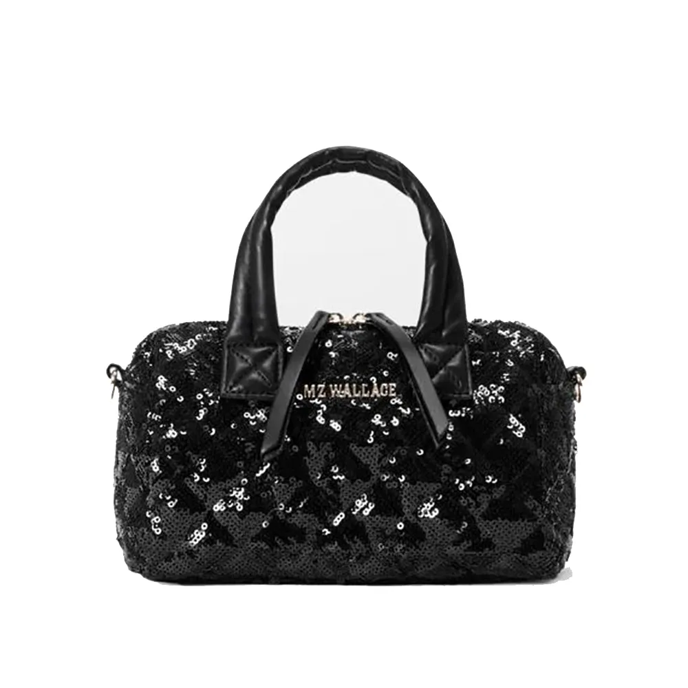 Medium Satchel - Black Sequin