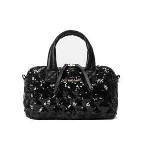 Medium Satchel - Black Sequin